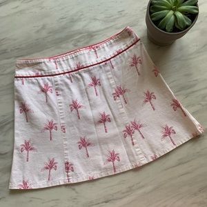 Nanette Lapore cotton/ linen skirt with palm trees